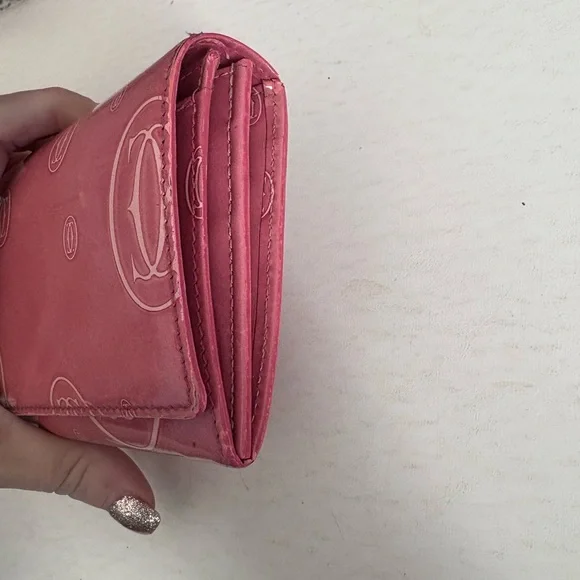 Cartier Pink Happy Birthday Monogram Long Patent Leather Wallet - Picture 10 of 11